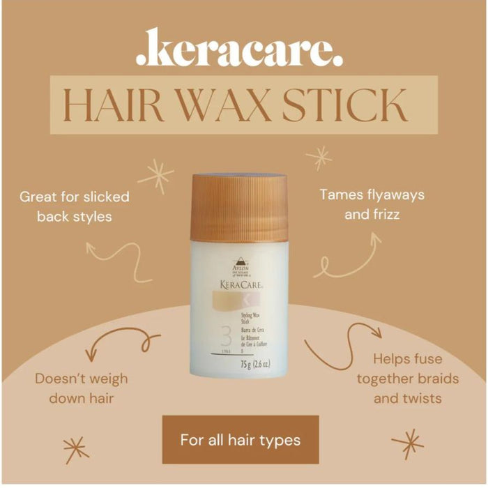 Keracare Styling Wax Stick 76ml - Curly Stop
