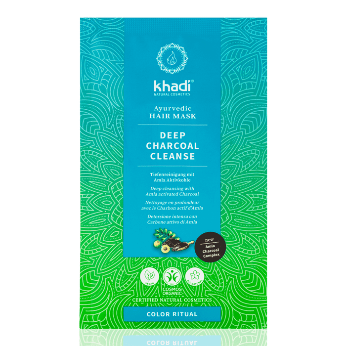 Khadi Ayurvedic Hair Mask Deep Charcoal Cleanser 50g - Curly Stop