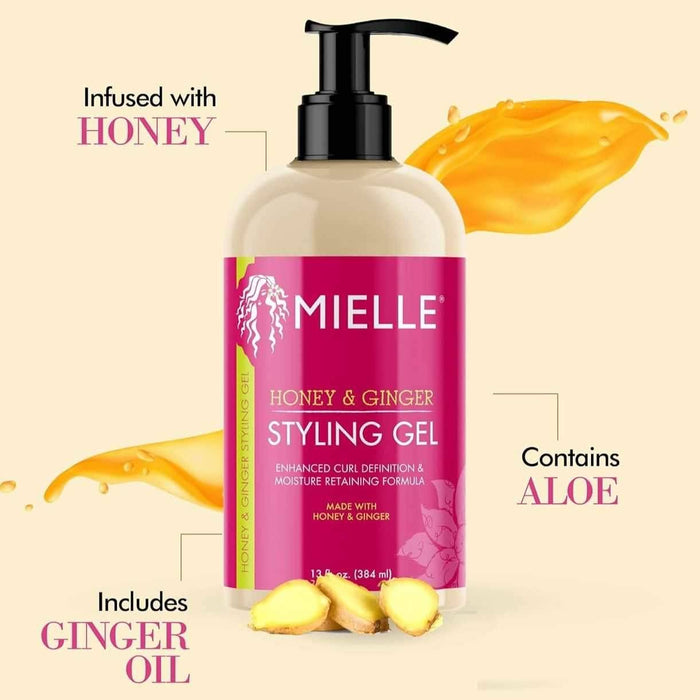 Mielle Honey & Ginger Styling Gel 384ml - Curly Stop