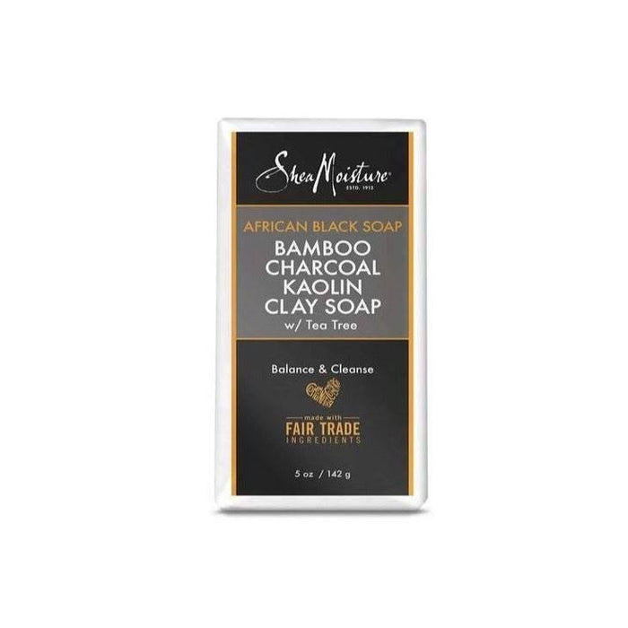 Shea Moisture African Black Soap Bamboo Charcoal Kaolin Clay Soap 142g - Curly Stop