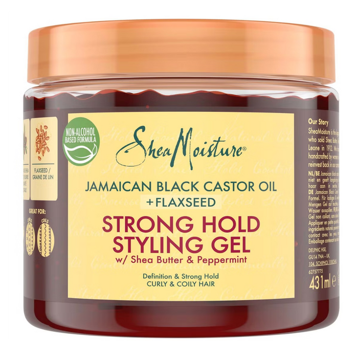 Shea Moisture Jamaican Black Castor Oil Strong Hold Gel 431ml - Curly Stop