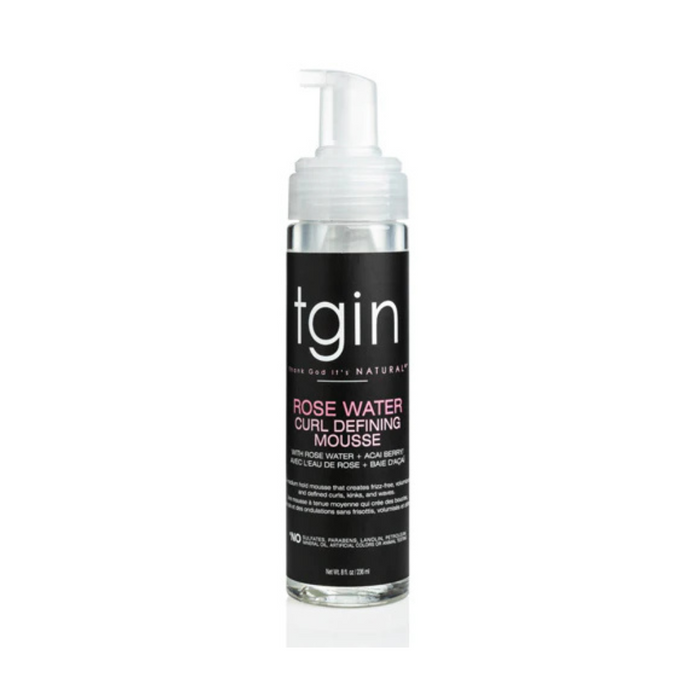 Tgin Rose Water Curl Defining Mousse 236ml - Curly Stop