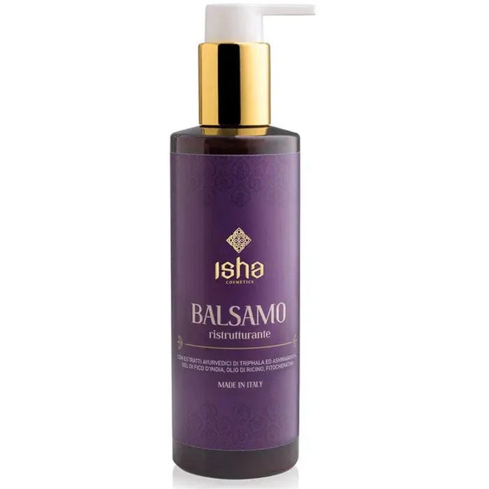 Isha Cosmetics Balsamo Capelli Ristrutturante Ashwagandha, Triphala e Fitocheratina 200ml