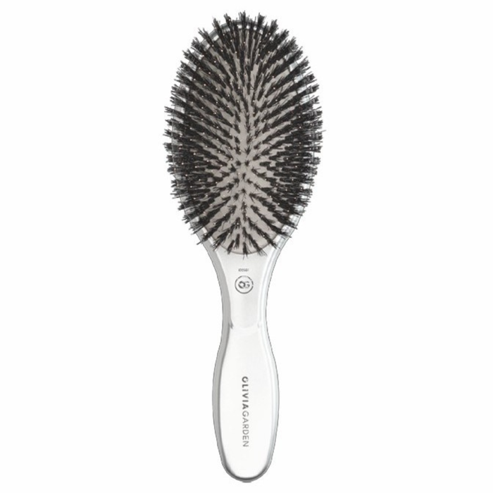 Olivia Garden Xpert Care Oval Boar & Nylon Silver