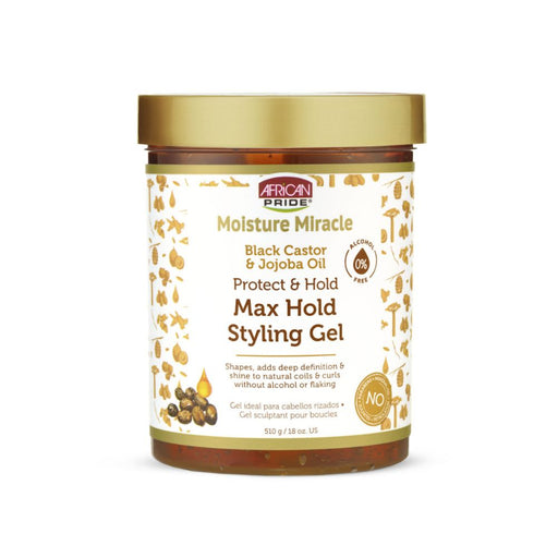African Pride Moisture Miracle Black Castor & Jojoba Oil Gel 510g - Curly Stop