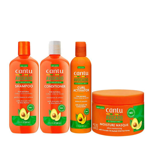 Cantu Avocado Wash Day Hydration Pack de 4 - Curly Stop
