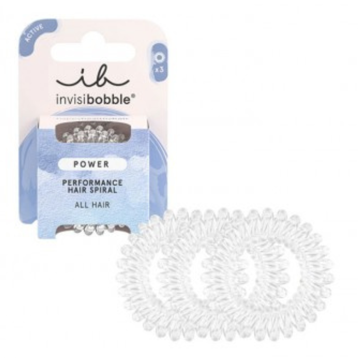 Invisibobble Power Crystal Clear Styling Holder 3pc