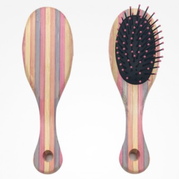 Bifull Cepillo Mini Striped Bamboo Ovalado Púa Plástico
