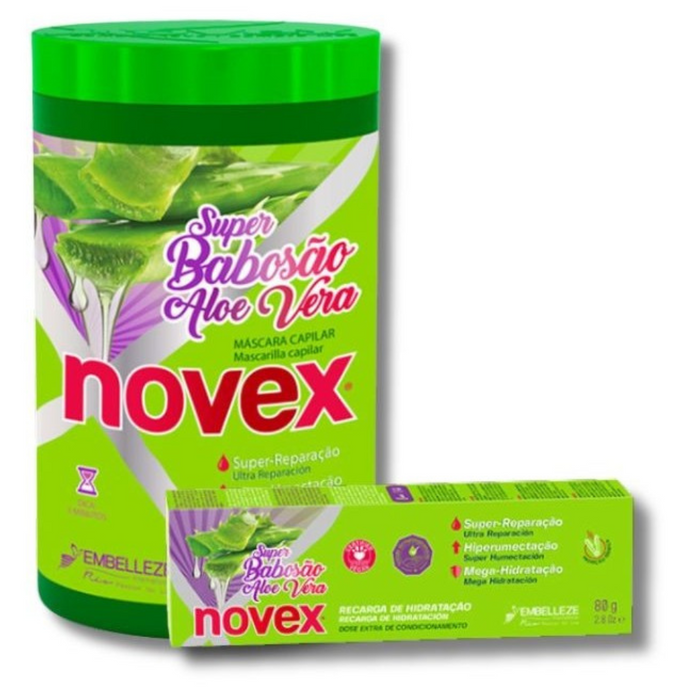 Novex Super Aloe Vera Pack Hair Mask 400g + Refill 80g