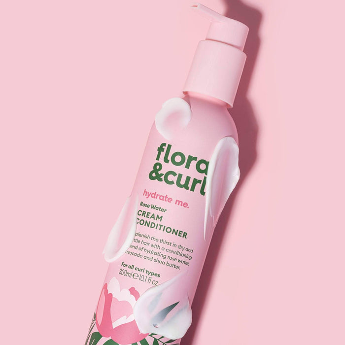 Flora & Curl Hydrate Me Rose Water Cream Acondicionador 300ml - Curly Stop
