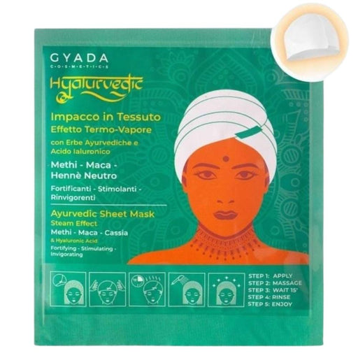 Gyada Cabello Hyalurvedic Impacco Ayurvedico In Tessuto Fortificante Methi, Maca, Hennè Neutro 60ml - Curly Stop