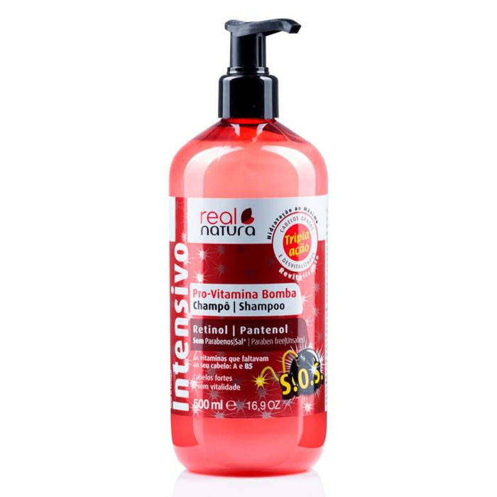 Real Natura Pro-Vitamina Bomba Shampoo 500ml - Curly Stop