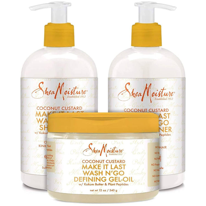 Shea Moisture Coconut Custard Make It Last Wash N´ Go Pack - Curly Stop
