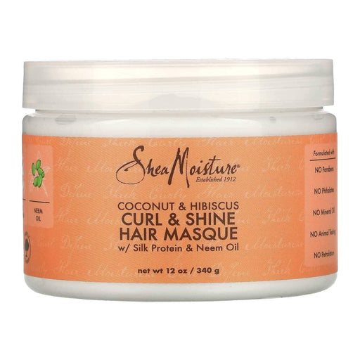 Shea Moisture Coconut & Hibiscus Curl & Shine Hair Mascarilla 340g - Curly Stop